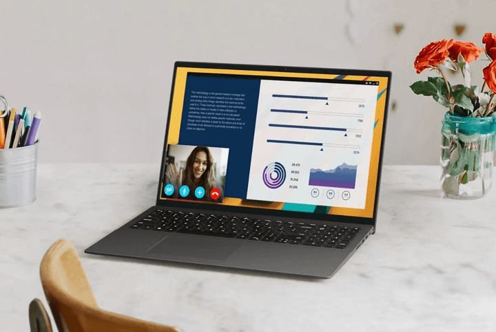 Dell Vostro 16 5620 on marble table.