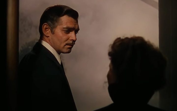 Rhett looking back at Scarlett in "Gone with the Wind."