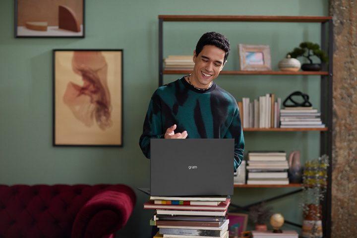 LG Gram in use in an office