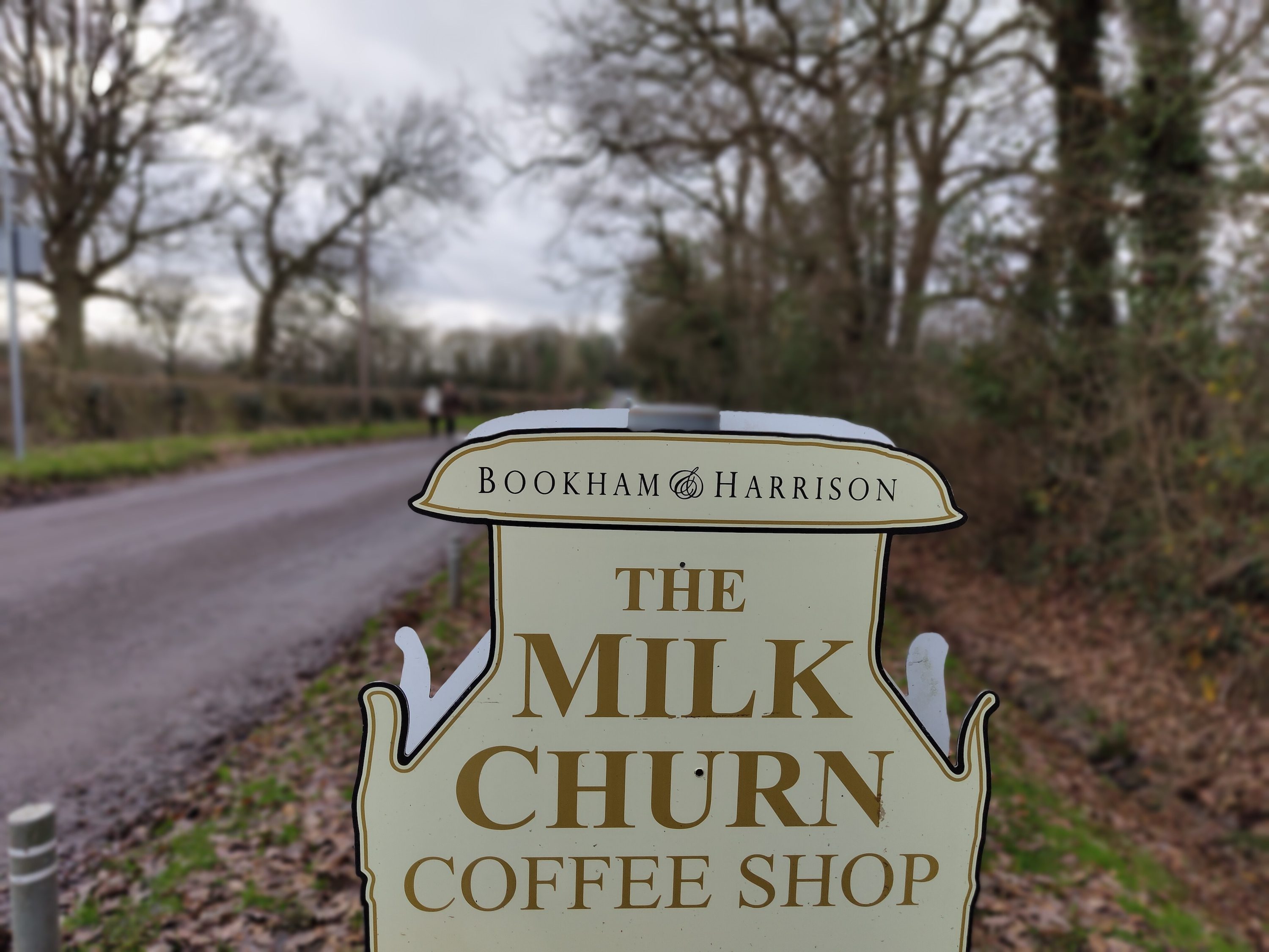 Portrait mode photo of a sign taken with the Nothing Phone 1.