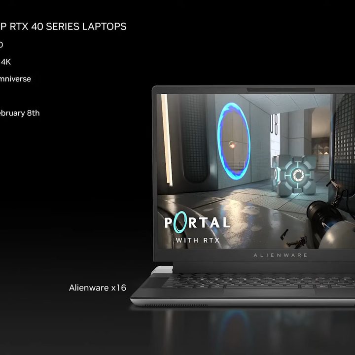 Nvidia flagship RTX 40 laptop slide.