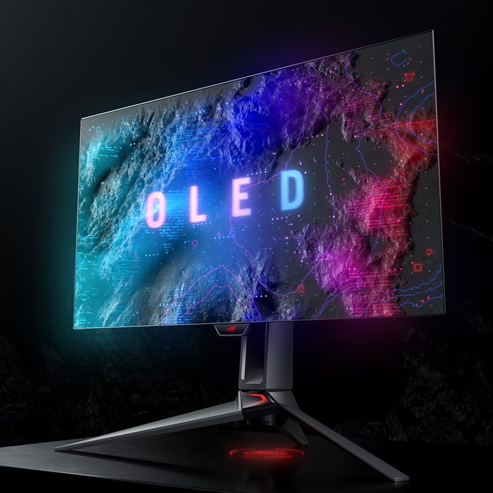 Asus ROG Swift OLED PG27AQDM, announced at CES 2023.
