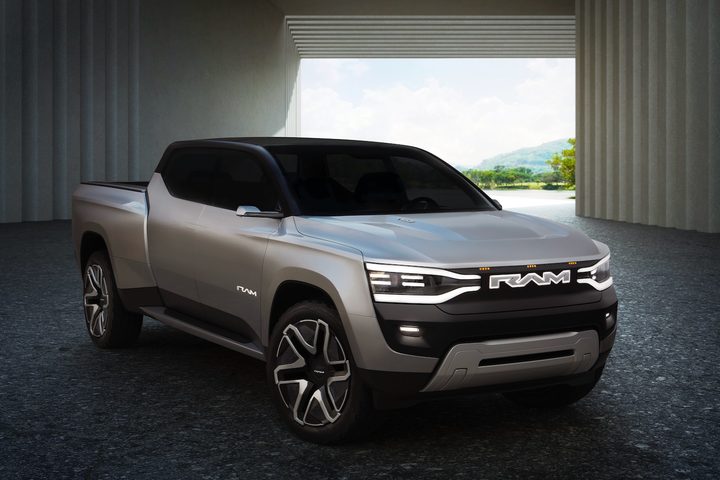 The Ram 1500 Revolution BEV concept was designed around an electric powertrain.