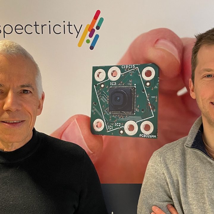 A headshot showing Spectricity CEO Vincent Mouret and application engineer Michael Jacobs.