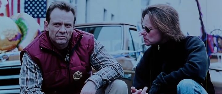 Two cops in the trailer for Eli Roth's "Thanksgiving" in "Grindhouse."