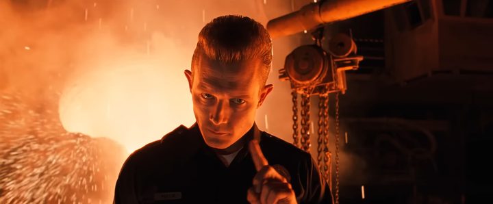 The T-1000 wagging it's finger in "Terminator 2: Judgment Day."