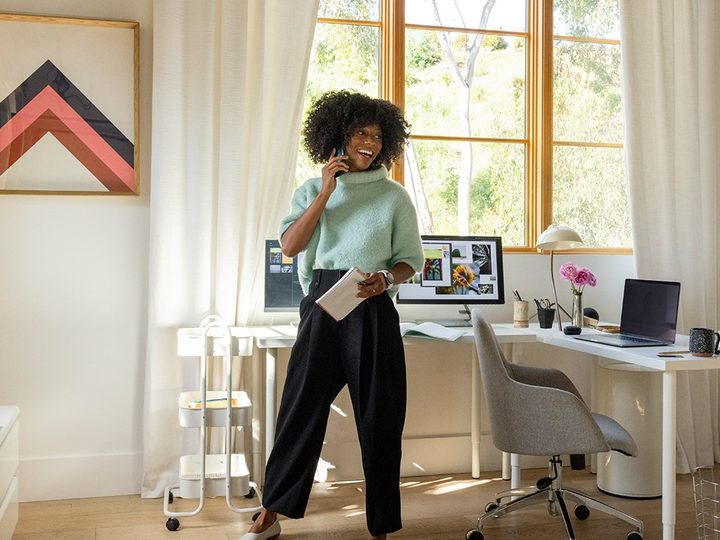Using Verizon Fios internet for WFH in a home office.
