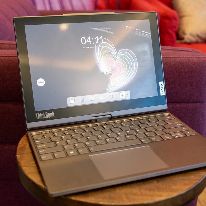 The ThinkBook Plus Twist on a table.