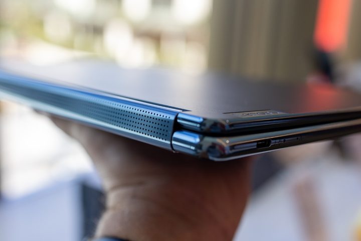 The profile shot of the Yoga Book 9i.