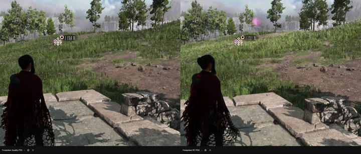 Ray tracing comparison of Forspoken on PS5.