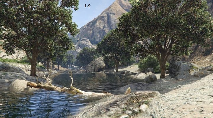 A river by the mountain.