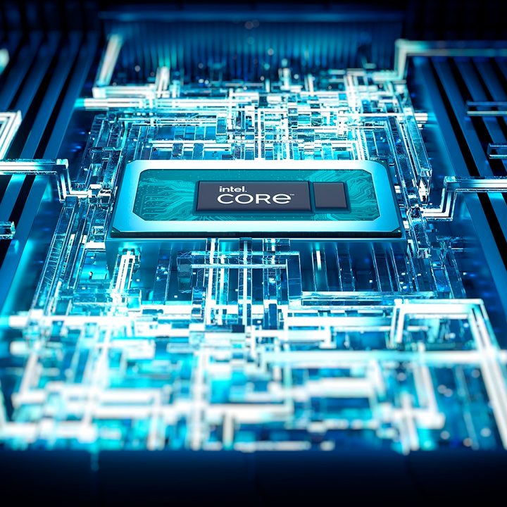 A render of Intel's H-series mobile processors.