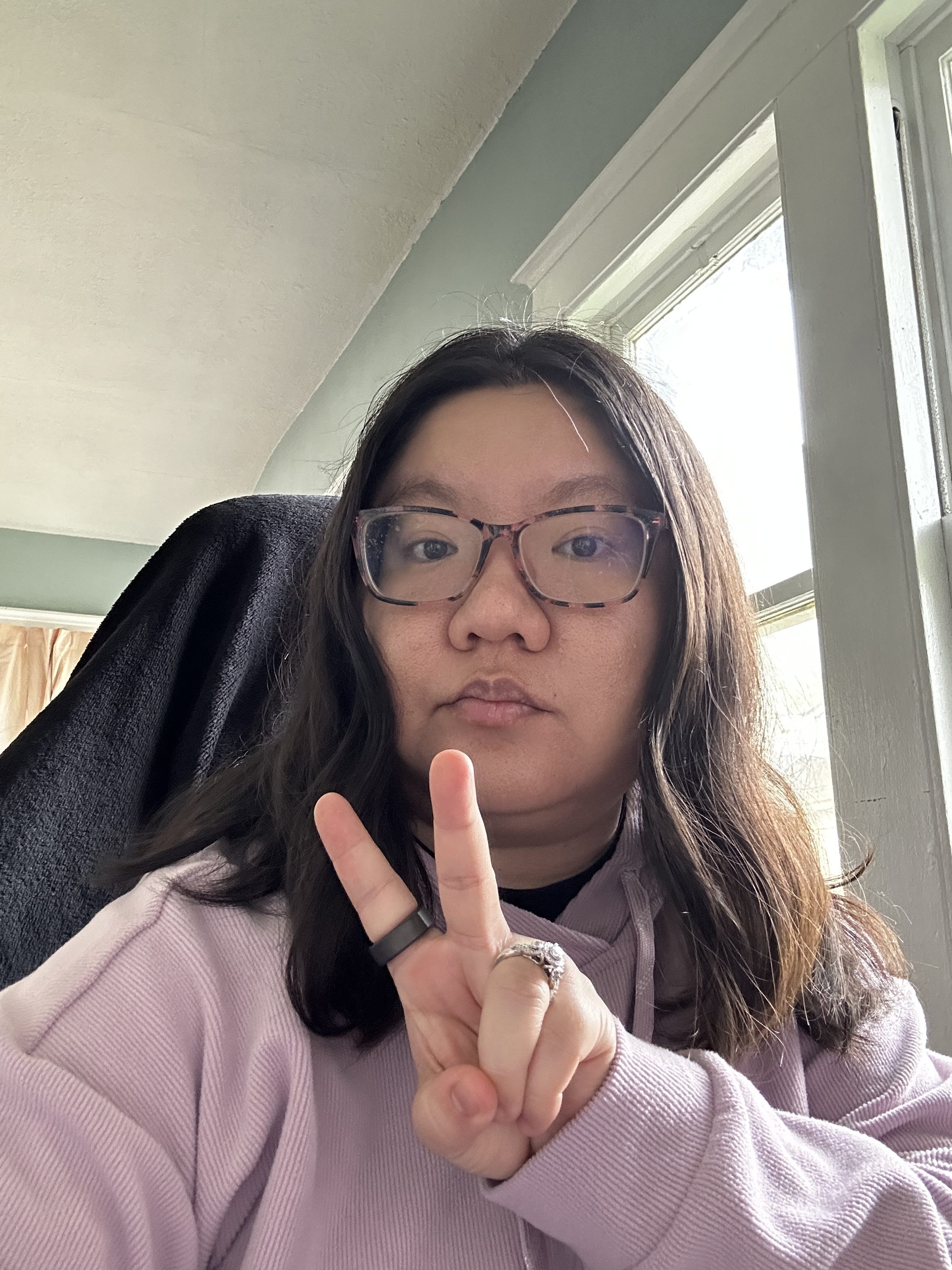 Selfie of Christine Romero-Chan taken with iPhone 14 Pro selfie camera