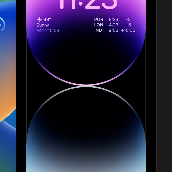 Selecting Apple's new Unity 2023 wallpaper on an iPhone.