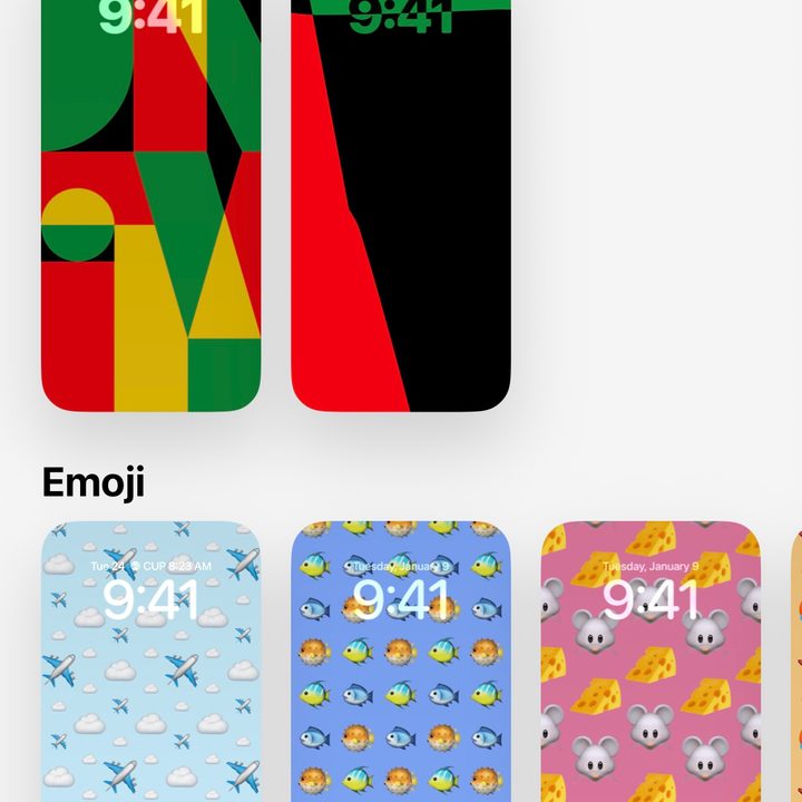 Selecting Apple's new Unity 2023 wallpaper on an iPhone.