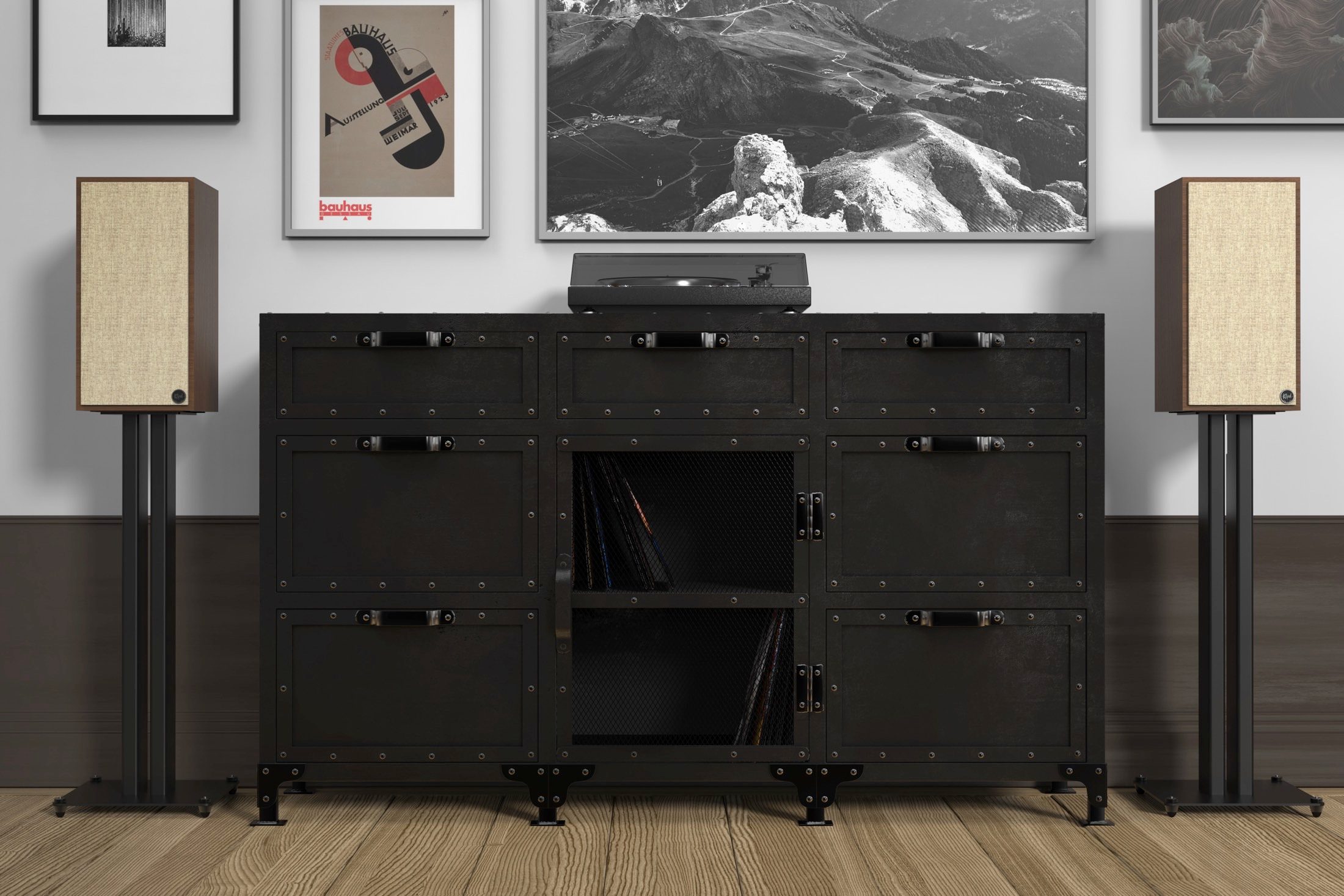 Klipsch The Sevens in walnut finish.