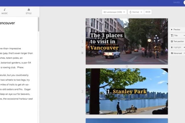 Lumen5 text to video editor is its flagship AI tool.