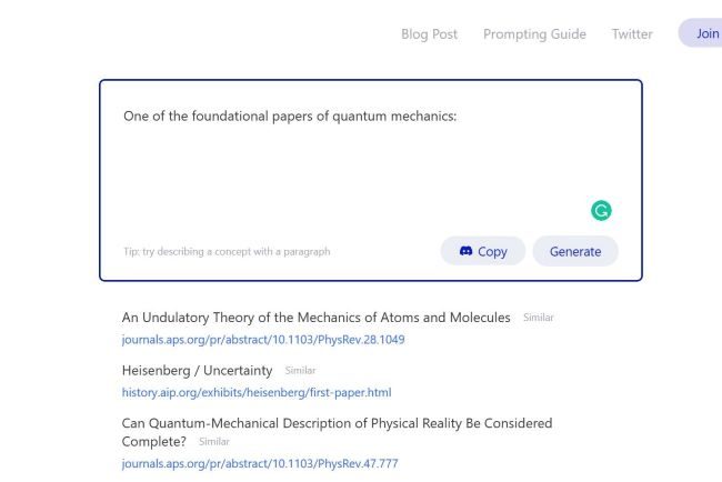 Metaphor works like DALL-E and Stable Diffusion but uses AI to fill in prompts with links instead of text or images.