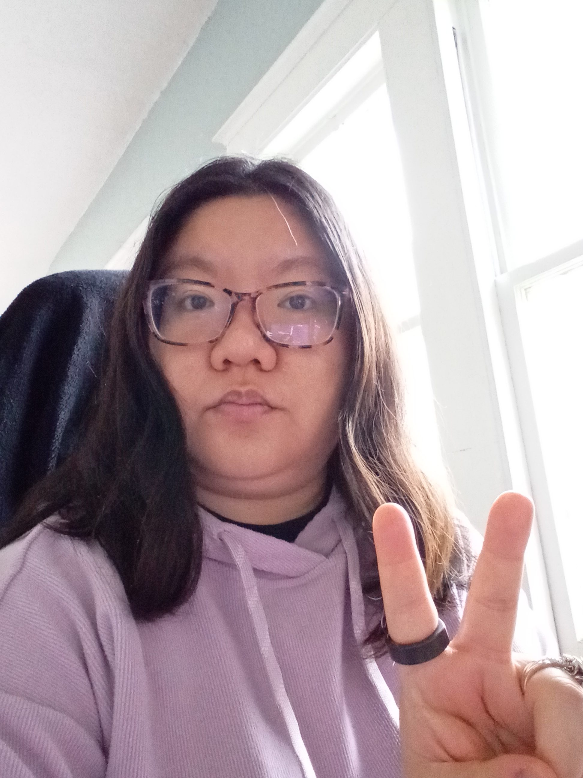 Christine Romero-Chan selfie with Moto G Play (2023)