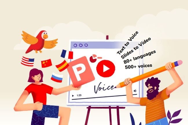 Narakeet allows you to create voiceovers for your powerpoints and video.