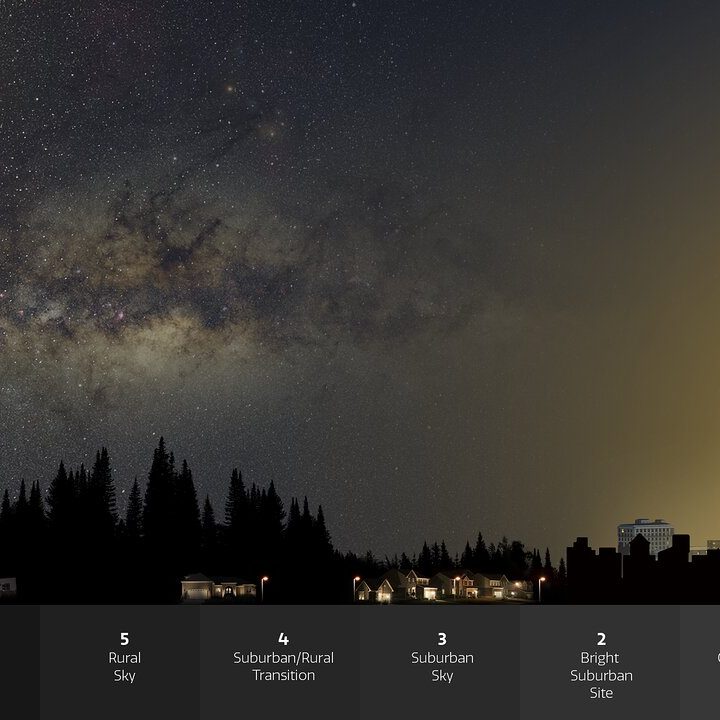 Infographic about light pollution from Globe at Night.