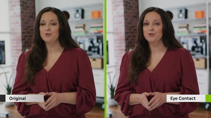 Nvidia's Eye Contact feature available in Broadcast.