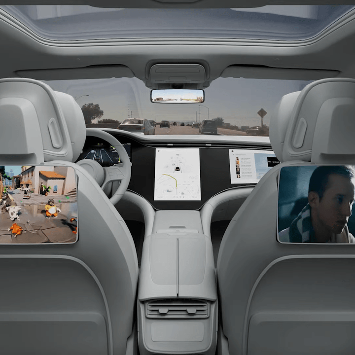 Rumbleverse streams via the cloud in the back of a car.