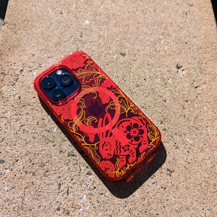 OtterBox Lumen Lunar New Year case on Deep Purple iPhone 14 Pro