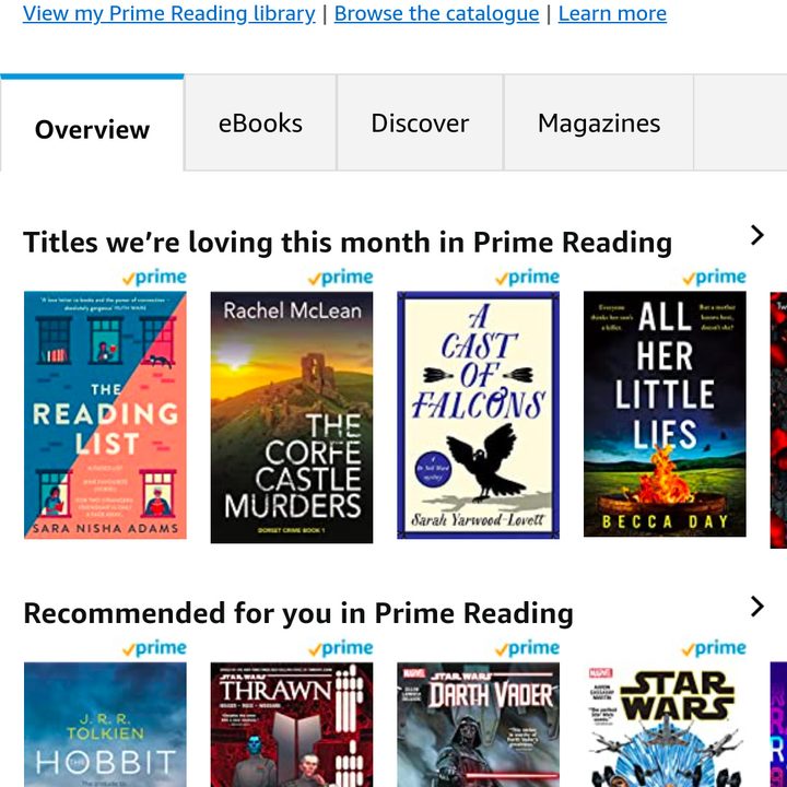 Prime Reading's full selection.