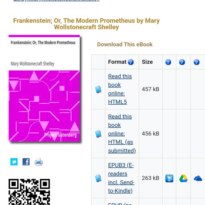 Downloasing a book from Project Gutenberg.