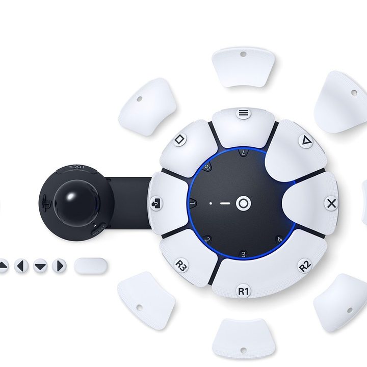 Sony's Project Leonardo controller sits on a table.
