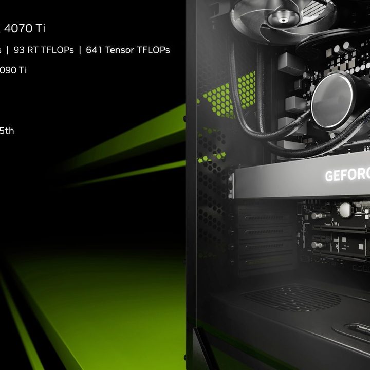 The specs of the "new" RTX 4070 Ti listed on a graphic.