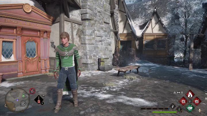 A wizard in full quidditch gear.