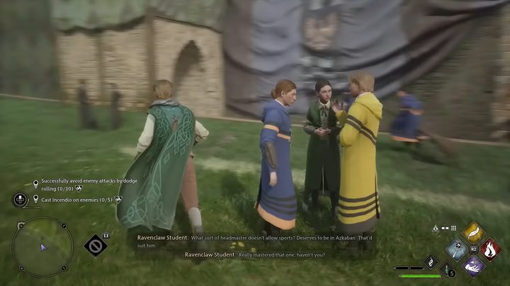 A student talking about quidditch.