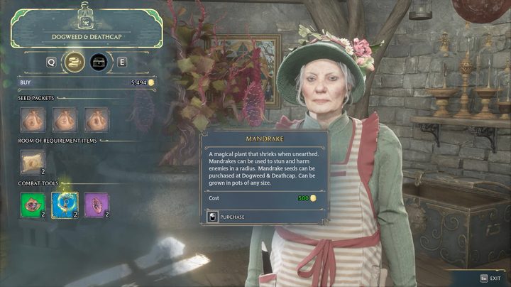 A woman selling mandrakes.