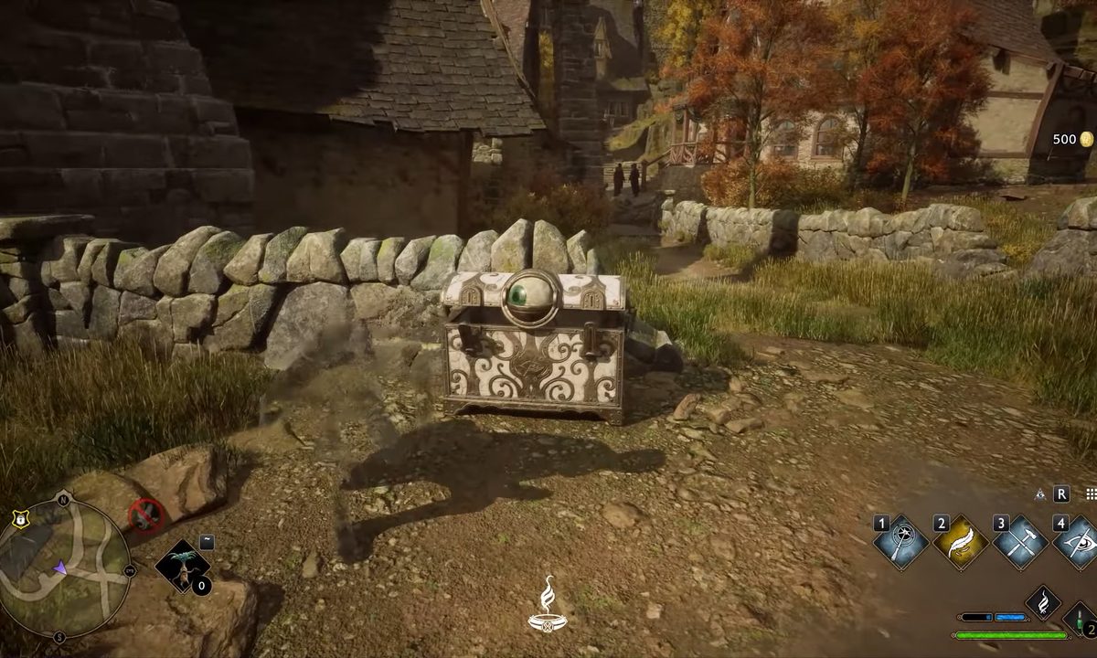 Looting an eye chest.