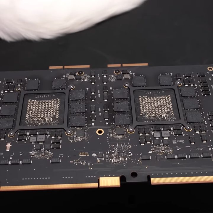 The AMD Radeon Pro W6800X Duo graphics card.