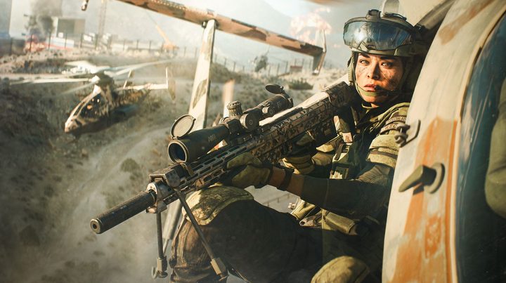 Battlefield 2042's final specialist rides a helicopter.