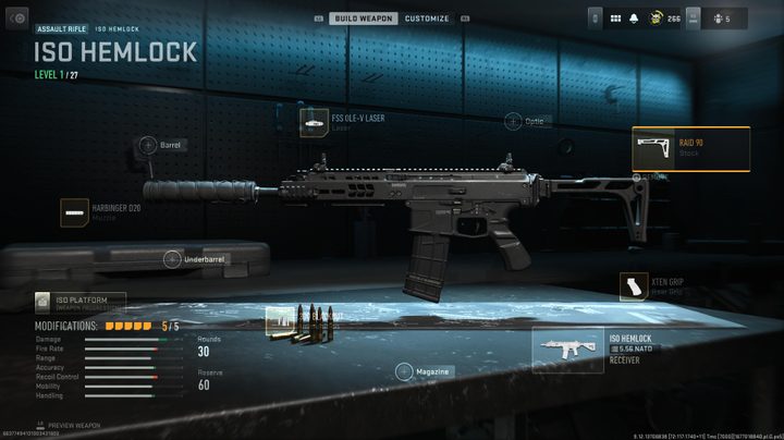 The ISO Hemlock in Modern Warfare 2.