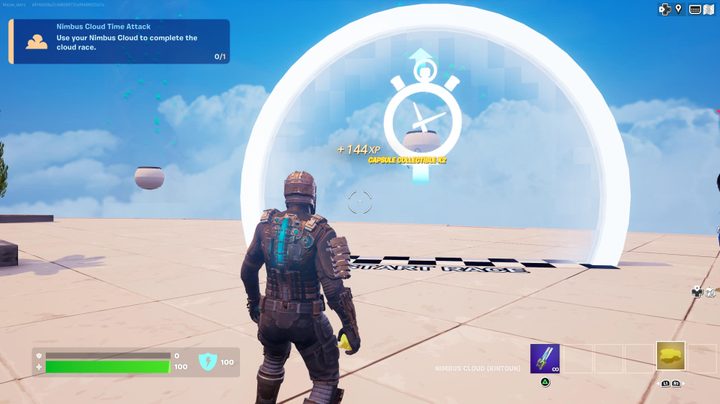 Character in Nimbus Race in Fortnite.