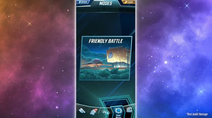 A Marvel Snap player chooses the Friendly Battle mode.
