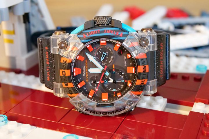 The G-Shock Poison Dart Frog Frogman's dial.