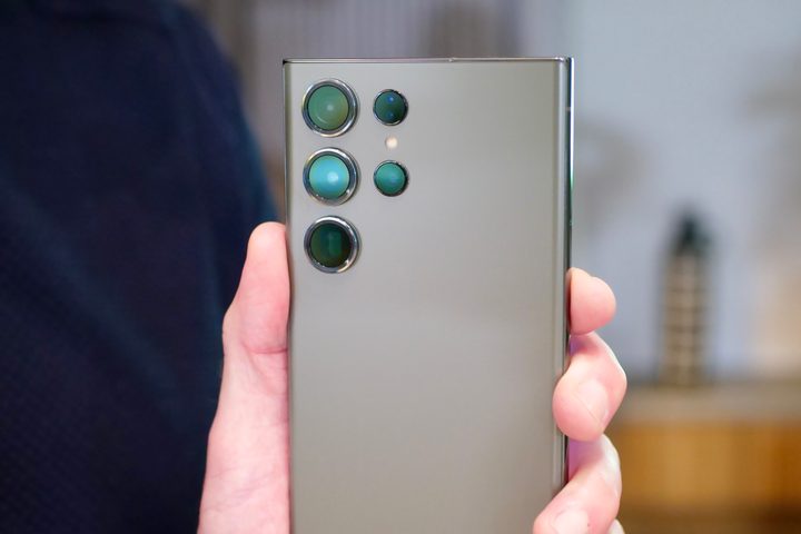 The Samsung Galaxy S23 Ultra's camera module.