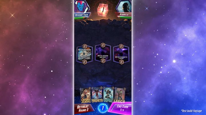 Two players fight each other in Marvel Snap's battle mode.