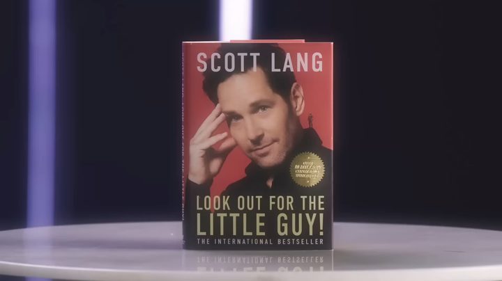 Scott Lang's memoir in a promo for "Ant-Man and the Wasp: Quantumania."