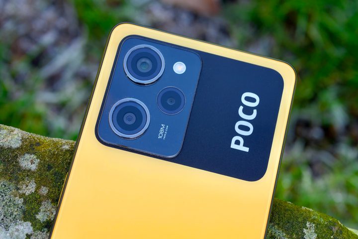 The Poco X5 Pro's camera module.