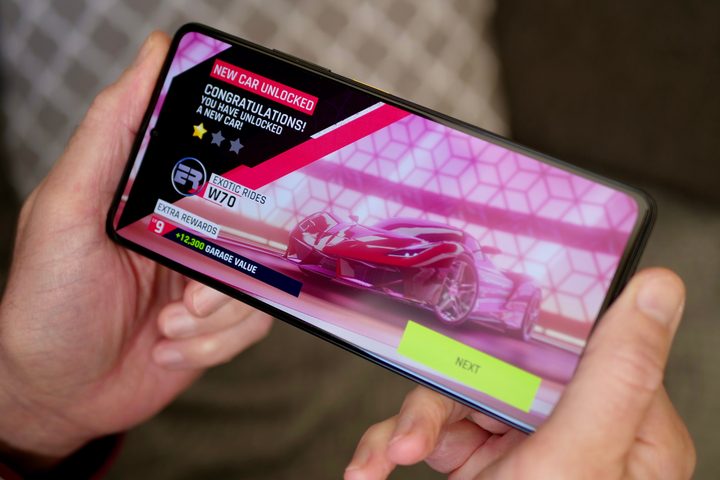Playing a game on the Poco X5 Pro.