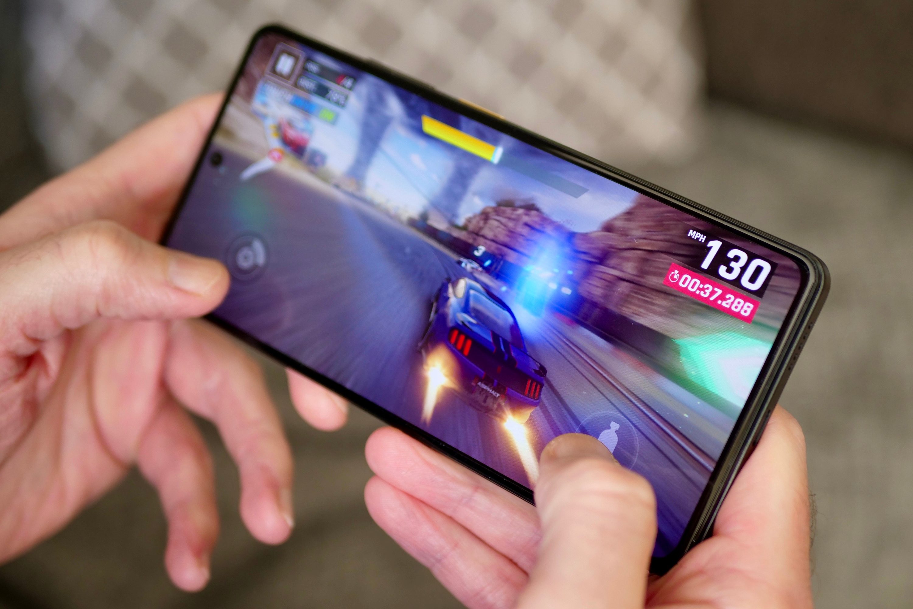 Playing a game on the Poco X5 Pro.