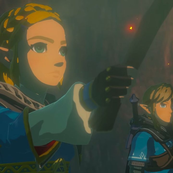 Zelda and Link discover something in The Legend of Zelda: Tears of the Kingdom.