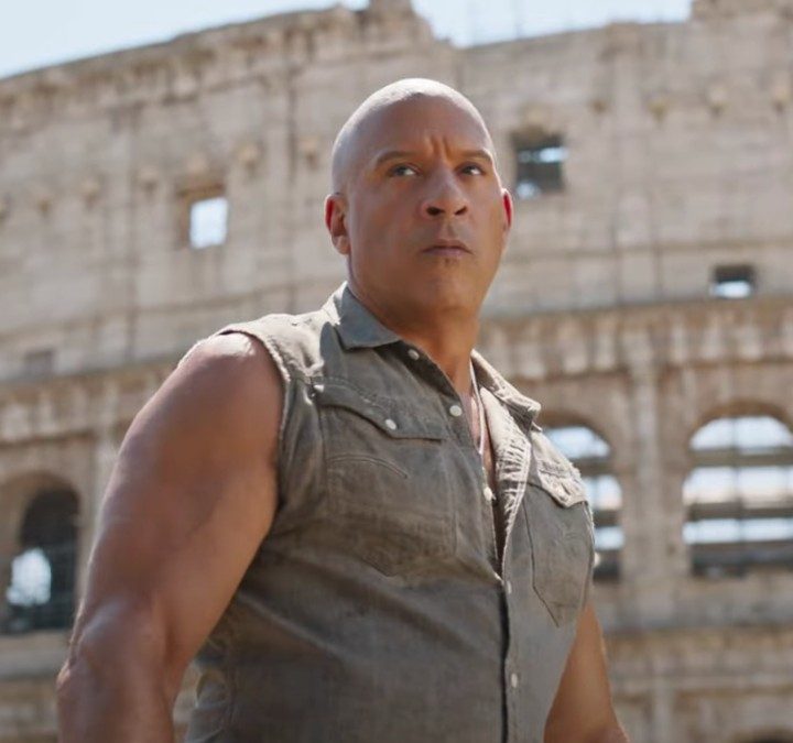 Vin Diesel stands in front of the coliseum in Fast X.